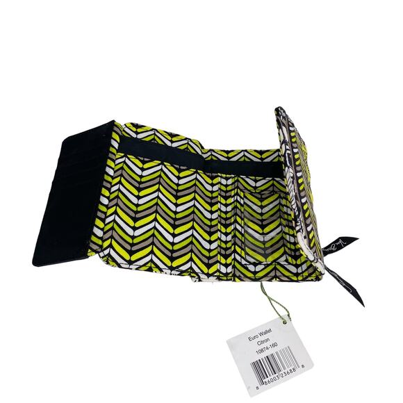Vera Bradley Euro Wallet in Citron 5.5" x 4" New - Picture 5 of 9